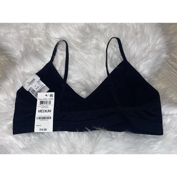 Jenni Bralette Bra Unlined Wire Free Womens M Medium Black New - Picture 4 of 5